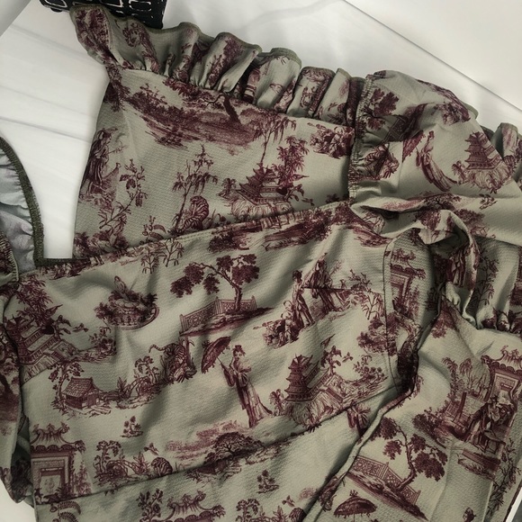 Wedgewood Print Puff Sleeve Dress - Picture 6 of 8